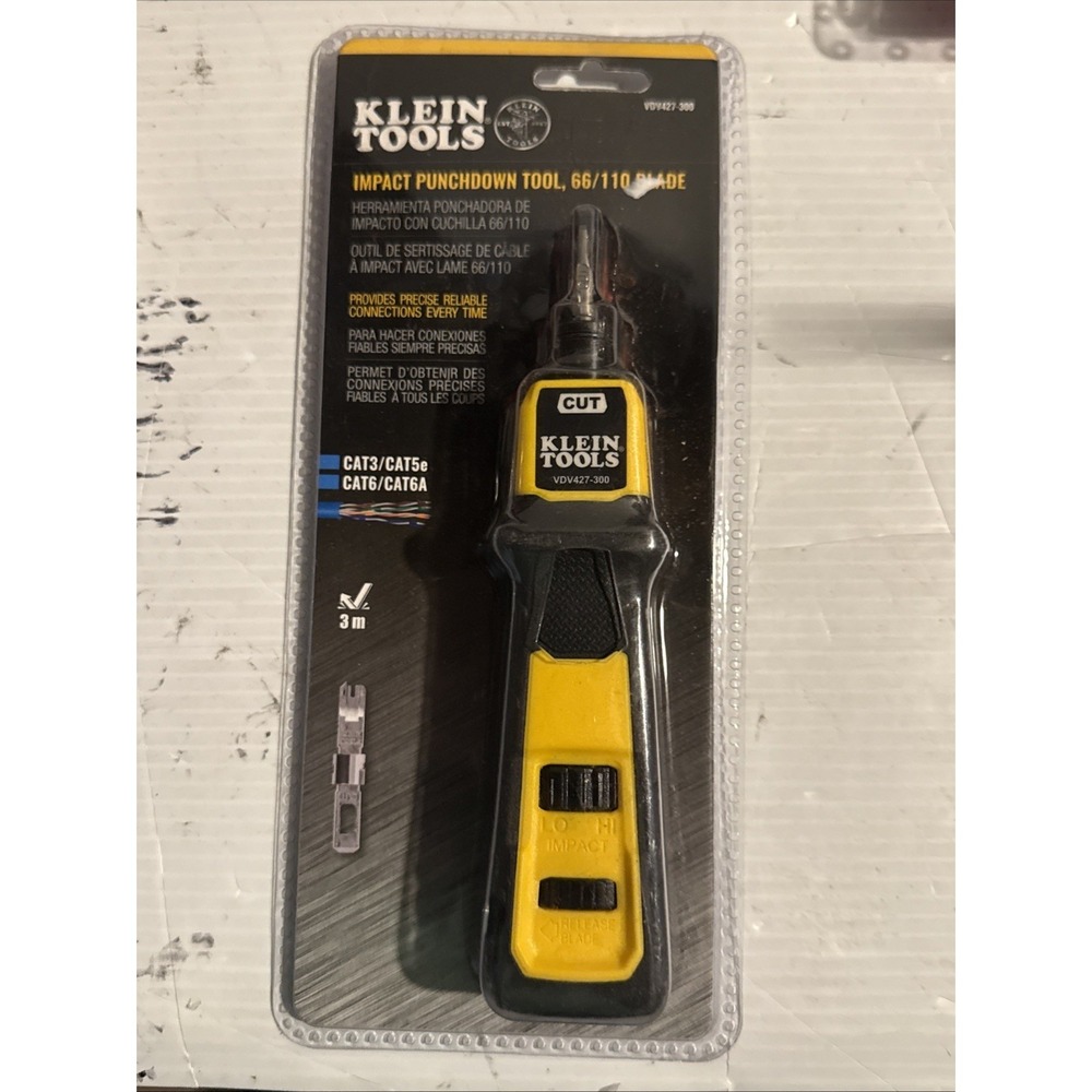 Klein Tools VDV427-300 Impact Punchdown Tool 66/110 Blade, Pick & Spudger  3339